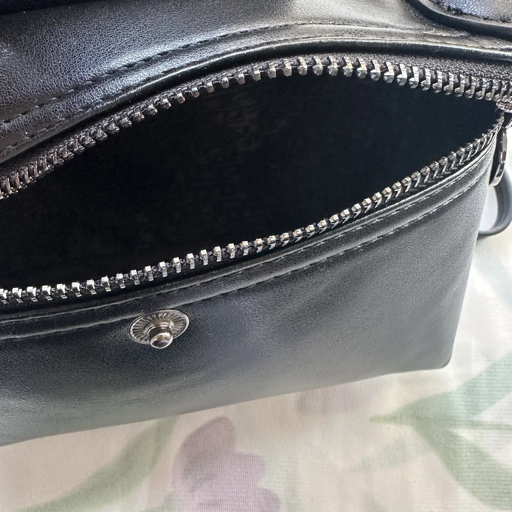 Longchamp Le Pliage Xtra Mini Black Leather Crossbody Bag - Picture 4 of 9